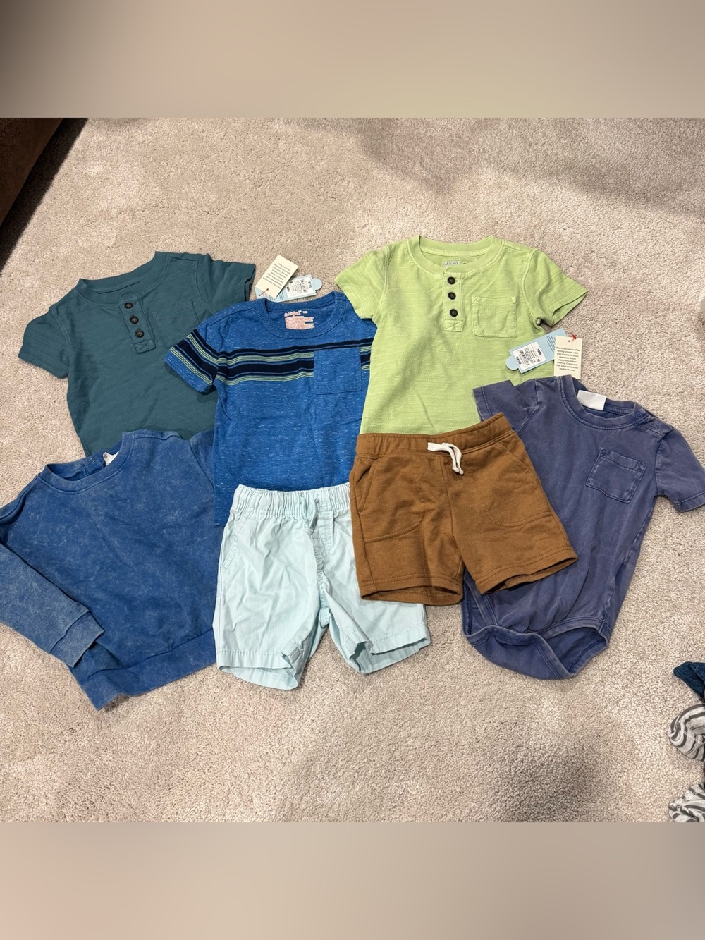 Cat & Jack Boys Size 18 months Shirt and Shorts Bundle